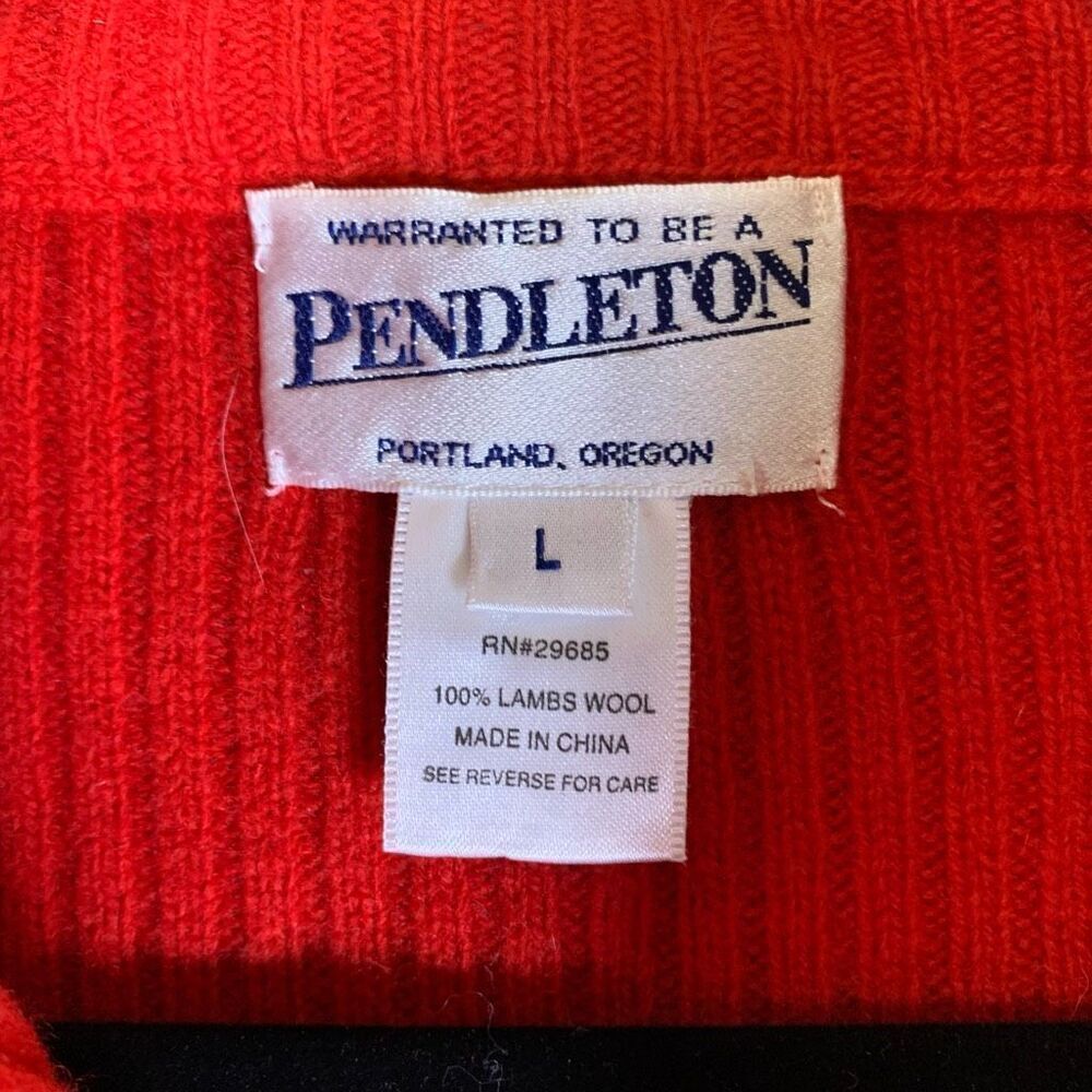 Pendleton Womens Size Large 100% Lambs Wool Sweat… - image 5